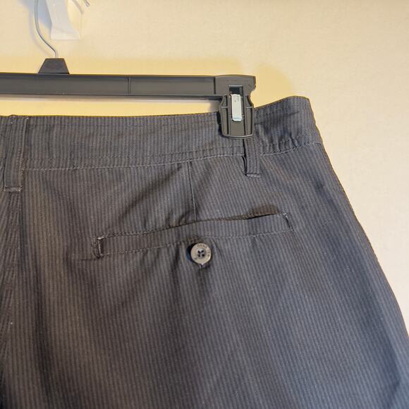 Hang Ten Hybrid Shorts Men W36 Quick Dry Mesh Pockets Black Grey Stripe STRETCH - Picture 14 of 16